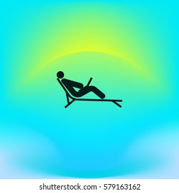 relaxing on the beach