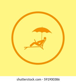 relaxing on the beach