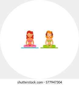 Relaxing on Beach Flat Icon