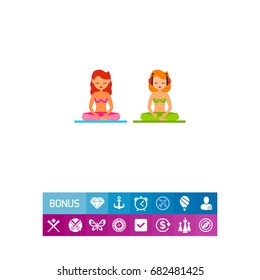 Relaxing on Beach Flat Icon