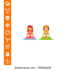 Relaxing on Beach Flat Icon