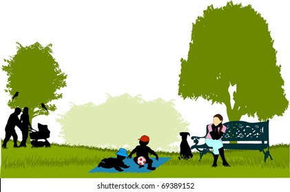 Relaxing in the park