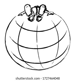 relaxing person lying on top of the world