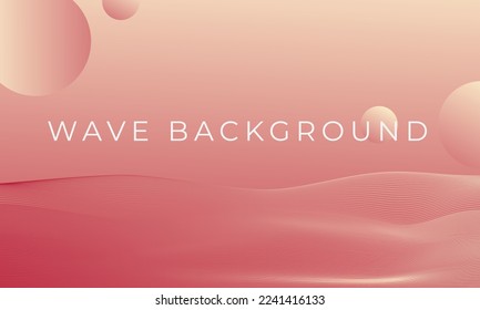 relaxing red gradient wave background design