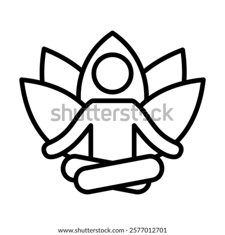 Relaxing Retreat icon line vector illustration