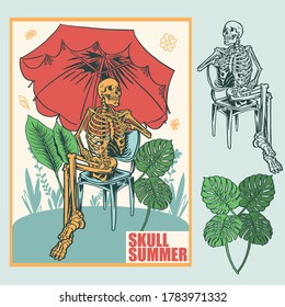  plantillas relajantes de póster de verano para el cráneo