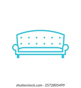 Relaxing Sofa icon. Isolated on white.