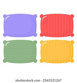 Relaxing Soft Pillow Vector. Rest Pillow Decoration. Interior Pillow Collection.