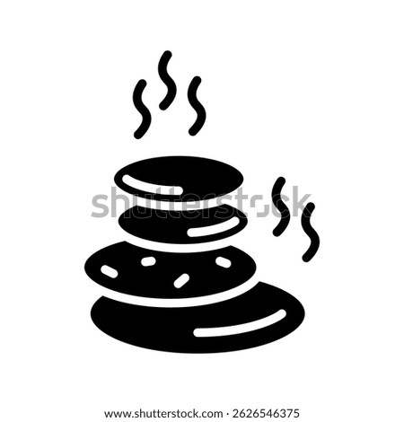 Relaxing, spa, massage, concept icon of hot stones in modern style