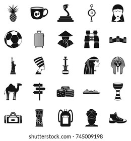 Relaxing spot icons set. Simple set of 25 relaxing spot vector icons for web isolated on white background
