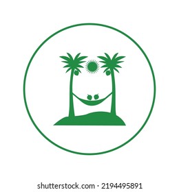 Relaxing Tropical Island Icon | Circle Version Icon |