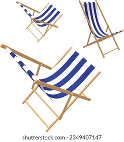 Relaxing Under the Sun - Fabric Beach Chair Vector