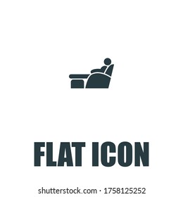 Icono de vector de relajación, símbolo de reposo. Ilustración vectorial plana moderna y simple para sitio web o aplicación móvil