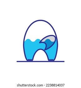 
relaxing and water letter A big letter logo image