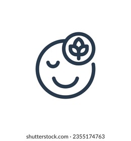 Relaxing wellbeing vector icon illustration
