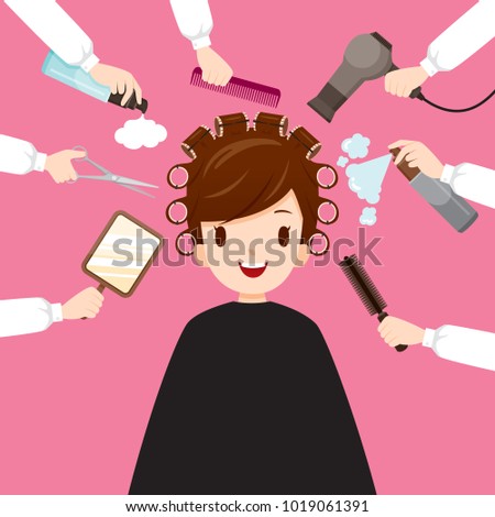 Relaxing Woman Hair Salon Facial Skin Stock Vector Royalty Free