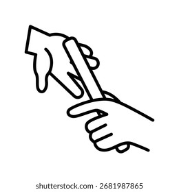 Relay Baton doodle icono eps 10 archivo