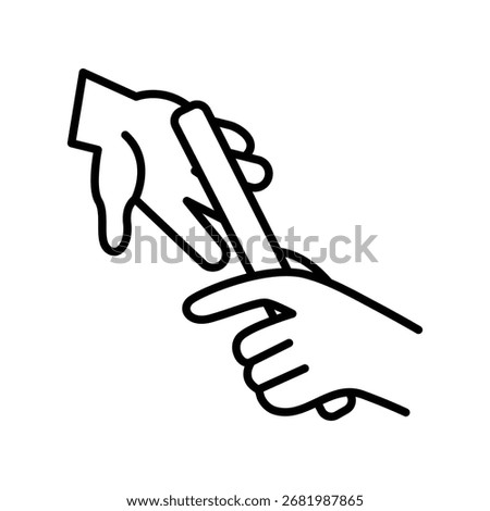 Relay Baton doodle icon eps 10 file