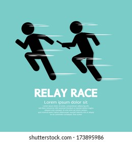 Relay Race Vector Illustration