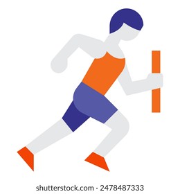 Relay sport object icon illustration