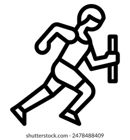 Relay sport object icon illustration