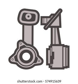 Release bearing icon on white background, car parts

