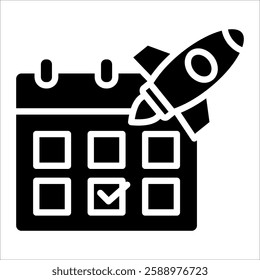 Release Calendar Icon Element For Design