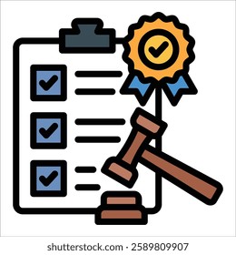 Release Compliance Icon Element For Design