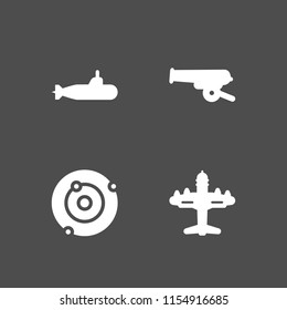 release icon. 4 release set with war vector icons for web and mobile app