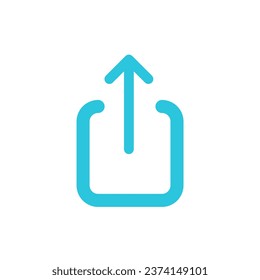 Release icon on white background. Symbol. From blue icon set.