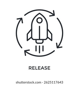 Release Icon Outline Style. Vector Illustration For Graphic Design