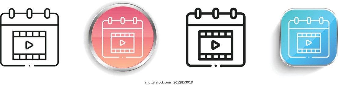 release icon. Thin Linear, Regular and Button Style Design Isolated On White Background