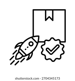Ilustración vectorial de iconos de contorno de Autorización
