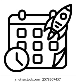 Release Schedule Icon Element For Design