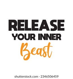 release your own beast text on white background.