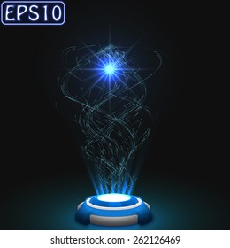 released energy particles swarm