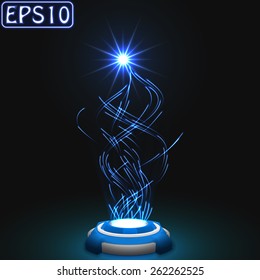 released energy particles swarm. (glowing particles version)