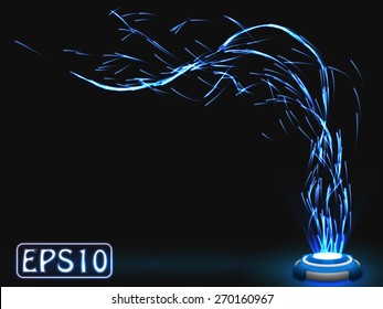 released energy particles swarm (with free text area)