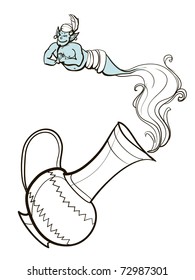 The released Gin. A children's sketch.