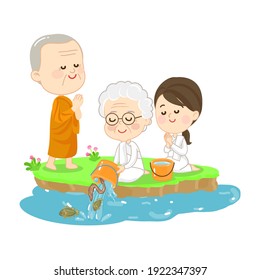 Releasing Fish is one of the Buddhist activities