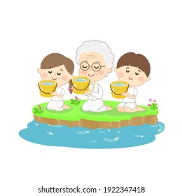 Releasing Fish is one of the Buddhist activities