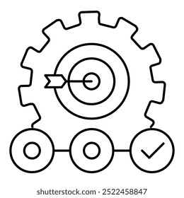 Relevance Enhancement Icon. Representing AI Relevance Tuning. Information Prioritization. Data Relevance. Contextual Accuracy. Vector Editable icon.