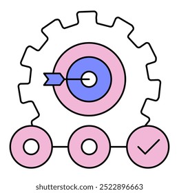 Ícone de Aprimoramento de Relevância. Representando o Ajuste de Relevância de IA. Priorização das informações. Relevância dos dados. Precisão contextual. Ícone Vetor Editable.