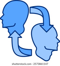 Relevance Icon - Lineal Blue Style - Critical Thinking Theme