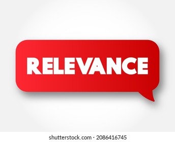 Relevance text message bubble, concept background