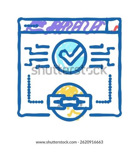 relevant link doodle icon sketch vector. relevant link sign. isolated symbol illustration