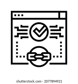 relevant link line icon vector. relevant link sign. isolated contour symbol black illustration