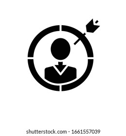 Relevant Person Black Icon Concept Illustration Stock Vector (Royalty ...