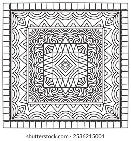 Relexational ethnic of mandala coloring book page. Easy Mandala Coloring Book Pages for Adults to Relax, Experiences Give Relief