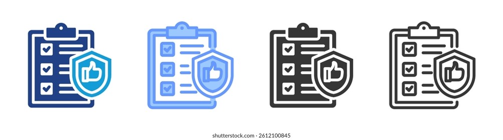 Reliability Assessment icon set multiple style collection